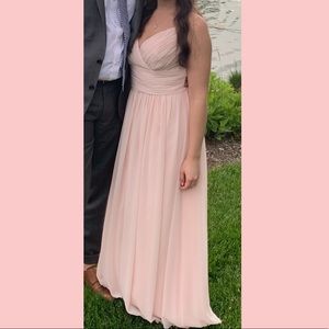 Blush Pink Evening Dress / Bridesmaids Dress